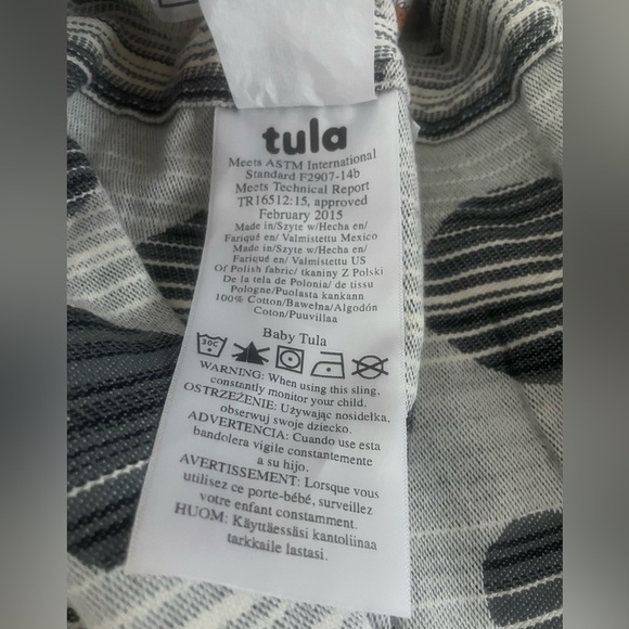 Tula Woven Wrap w Rings Heart Pattern Grays - Picture 8 of 8